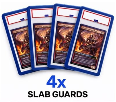 Verzamel kaart beschermhoes - donker blauw - 4 stuks - Slab guard - slab protector - geschikt voor PSA graded kaarten - TCG - MTG - One Piece - Lorcana - Yu-Gi-0h!