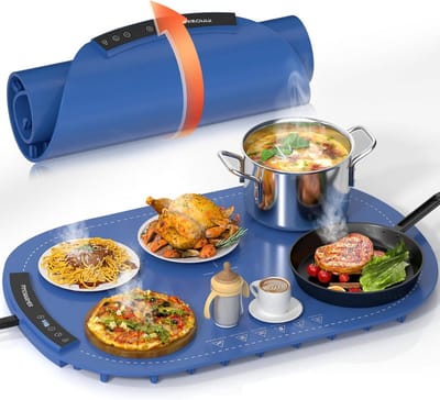 Elektrische Warmhoudplaat met 8 Temperaturen en Timer voor Buffet en Familie