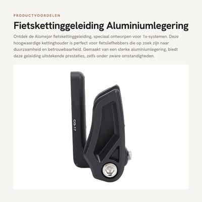 Dailygoods- Fietskettinggeleiding - Aluminiumlegering - Duurzaam - Eenvoudige installatie - Compatibel met 1x-systemen - CNC-gefreesde constructie - Kettinggeleider