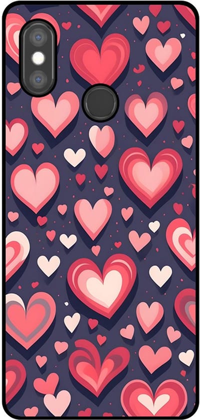 Smartphonica Telefoonhoesje Geschikt voor Xiaomi Mi 8 met Hartjes Opdruk - TPU Backcover Case With Heart Design geschikt voor Xiaomi Mi 8