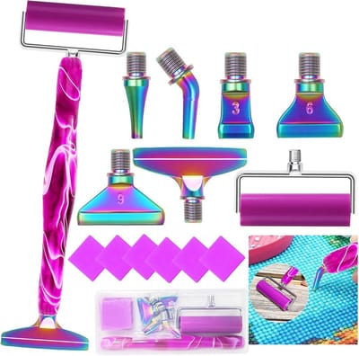 Diamant Schilderpen Set - Diamant Schilderen Gereedschap - Creatief Hobbyen - Schroefdraad Metalen Tips - 12.07 cm - Paars