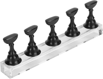 Lacquerhouder voor Nagels, Nagelkunst Display en Oefenstandaard voor Persnagels en Magnetische Nageltips in Zwart