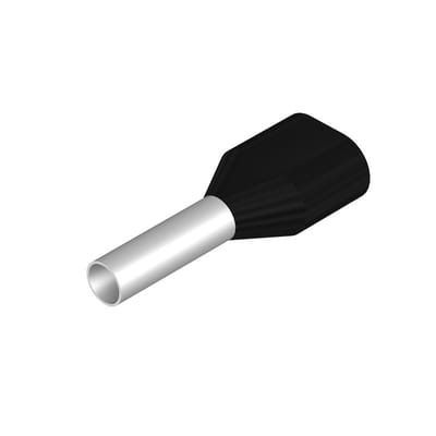 Weidmüller 9004420000 Dubbele adereindhulzen 1.5 mm² Deels geïsoleerd Zwart 500 stuk(s)