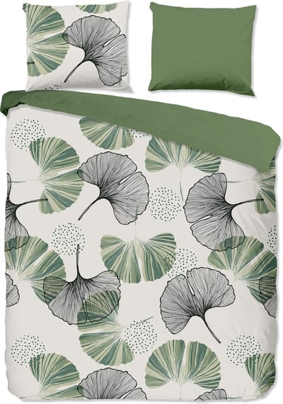 Good Morning dekbedovertrek bladeren - 2 persoons 200x200/220 cm - Multi - 100% Katoen renforce