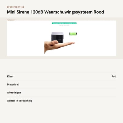 Dailygoods- Waarschuwingssirene 120 dB - Bedrade Minihoornsirene - Geluidsalarmsysteem - Compact - Duurzaam - Eenvoudig te installeren - Alarmsirene