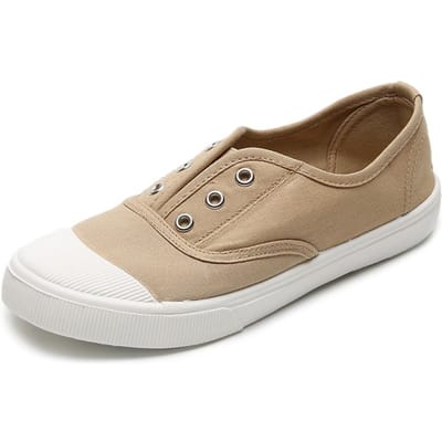 Canvas Schoenen Unisex Canvas Schoenen Zacht en Comfortabel Ademende Schoenen Modieuze Casual Stoffen Schoenen 35 beige