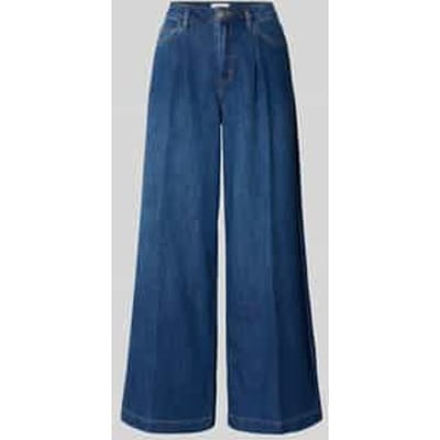 Vrouwen Gewassen Plissé Breitleg Jeans Vijfzakken COMMA