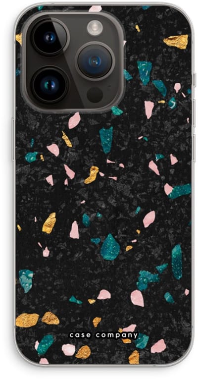 Case Company® - Hoesje geschikt voor iPhone 14 Pro hoesje - Terrazzo N°10 - Soft Cover Telefoonhoesje - Bescherming aan alle Kanten en Schermrand