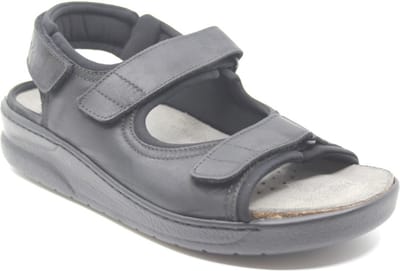 Mobils by Mephisto VALDEN Heren Sandaal - Extra Breed - Zwart - Maat 42