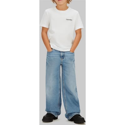 Calvin Klein Boys Minimal Logo S/s T-shirt Bright White Taglia: 8 | T-shirt Outlet | kids | Bianco