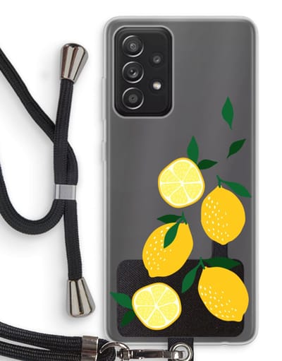 Case Company® - Hoesje met koord geschikt voor Samsung Galaxy A52s 5G hoesje met Koord - You're my lemon - Telefoonhoesje met Zwart Koord - Bescherming aan alle Kanten en Over de Schermrand