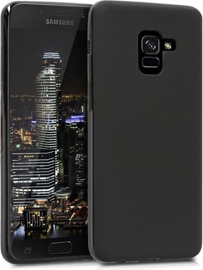 DrPhone Galaxy A8+ (Plus) 2018 siliconen hoesje - TPU case - Ultra dun flexibele hoes - Zwart