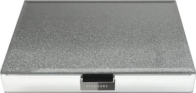 Sieraden Doos Grafiet Glitter Glas Met Deksel