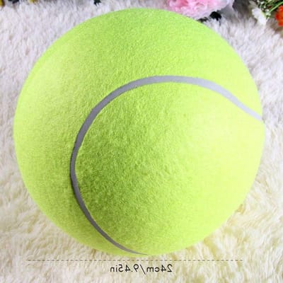 Grote Hondenspeelbal - Kauwspeelgoed Bal - Buiten Spelen - Extra Dik Rubber - 24 cm - Geel
