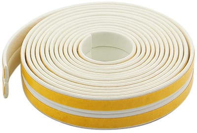 Dailygoods- Afdichtingstape Waterdicht - Deurafdichting - Raamafdichting - I-profiel/L-profiel - Zelfklevend - 20 m, 9 mm x 2 mm - Schuimstrip