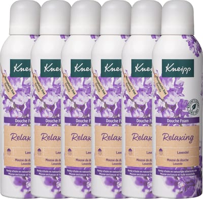 Kneipp Relaxing - Douche Foam - Lavendel - Douche schuim - Ontspannend - Vegan - Voordeelverpakking - Grootverpakking - 6 x 200 ml