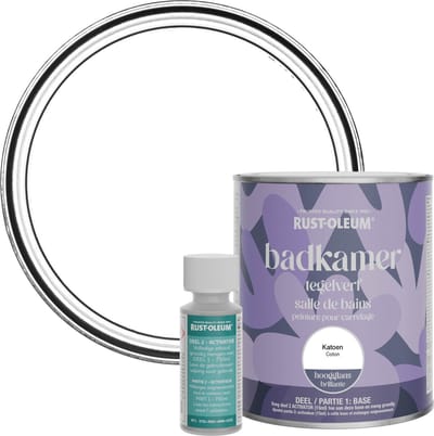 Rust-Oleum Wit Badkamer Tegelverf Hoogglans - Katoen 750ml