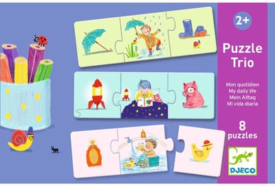 Djeco puzzel educatief Trio Mon quotidien - FSC MIX karton.
