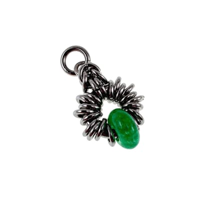 32mm Groene Maleisische Jadesteen Hanger Unisex - Gepolijst RVS - Uniek Ontwerp - Handgemaakt door esde2