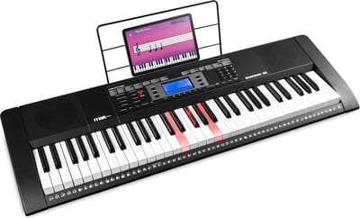 Keyboard met 61 toetsen - MAX Rhapsody61L met lichtgevende toetsen - MIDI keyboard voor beginners en producers