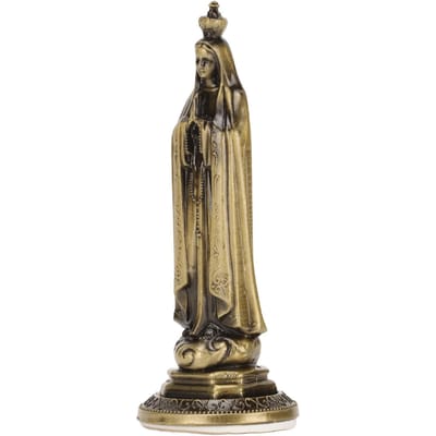 Mini Maagd Beeld Handgesneden Gemakkelijk Schoon te Maken Geurloos Duurzaam Zinklegering Levendig Decoratief Heilige Maagd Maria Decoratie beige