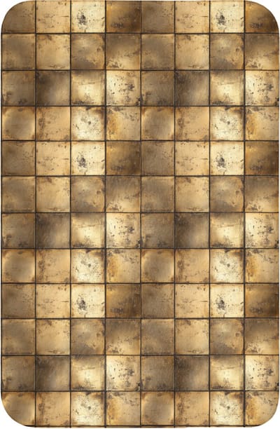 WC mat 40x60 cm - Antislip - Geometrisch - Tegels - Goud - Toiletmat - Vloermat - Douchemat - Toilet tapijt - Toiletmatten