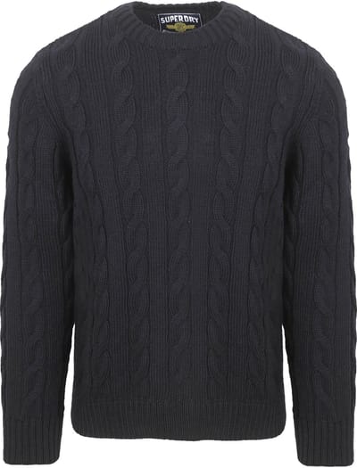 Superdry Pullover Jacob Cable Navy - Maat M - Heren - Pullovers