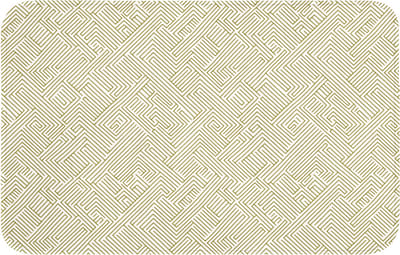 WC mat 80x50 cm - Antislip - Geometrisch - Lijnen - Groen - Toiletmat - Vloermat - Douchemat - Toilet tapijt - Toiletmatten