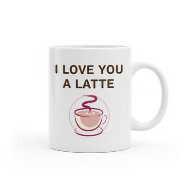 Schattige Liefde Tekst Mok 330 ml – “I Love You a Latte” Koffieliefhebber Koffie- & Theebeker Cadeau