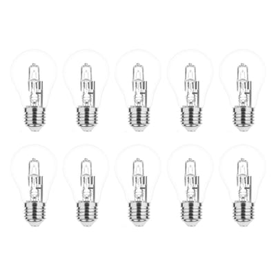 Modee E27 Halogeen Lamp Dimbaar 52W ECO - 815lm - 2700K - Warm Wit - ECO Halogeen Globe A55 - 10 stuks