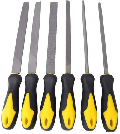 NTHProducts - 6-delige-bestand-set - Houtbewerking - Perfect voor precisiewerk - 8 inch - Diverse bestandtypen - Voor DIY en vakmanschap - Inclusief 6 ...