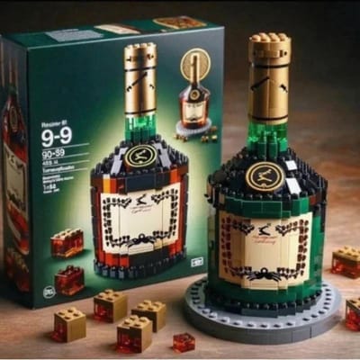 Bouwstenen whiskyfles geïmporteerde wijnfles decoratieset geavanceerd wijn cultureel baksteen speelgoed cadeau geef vrienden 2025 NIEUW NO BOX