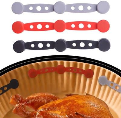 Dailygoods- Magnetisch Gespset - Bevestigingsfunctie voor Airfryer - Siliconen - Voedselveilig - Hoge Temperatuur - Keukenaccessoires - Airfryer Accessoires