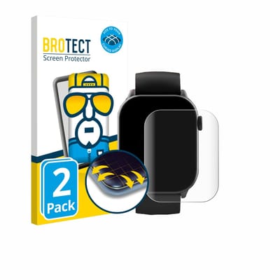 BROTECT - Screenprotector voor Uaue Y88 1.96" - Folie Beschermfolie transparant volledig dekking - 2 Stuks