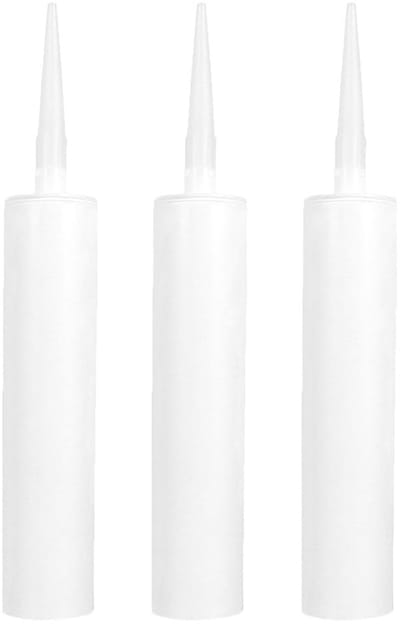 Dailygoods- Afdichtingsmiddel 300 ml - Lege Afdichtbuizen - Herbruikbaar Kunststof - Handafdichting - Nauwkeurige Toepassing - Wit - Afdichtbuis