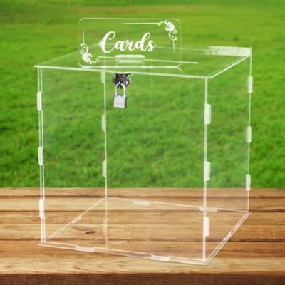 Acryl Card Doos - Geschenkdoos Slot - Feestelijke Decoratie - Opvouwbaar Uniek Ontwerp - 25.5 x 23 x 26 cm