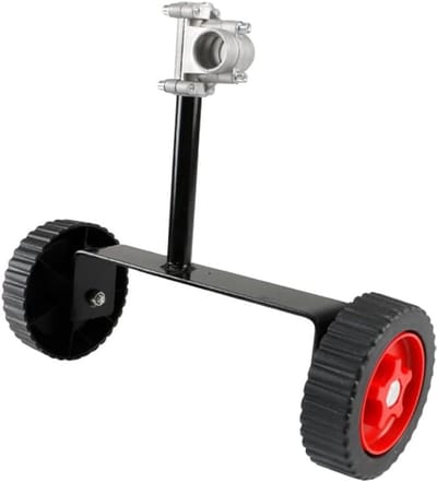 Gras trimmer steunwielen - Grasmaaier wielen - Rug ontlasten - Verstelbare hoogte - 26-28mm - Zwart