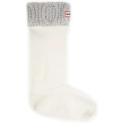 Hunter Original Kabelmanchet Lange Witte Laarzensokken
