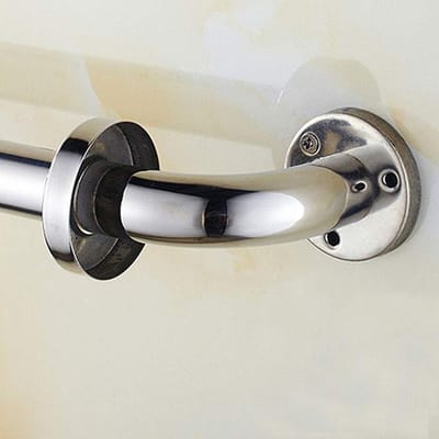 Badleuning Roestvrijstaal - Veiligheidshandgreep Toilet - Ondersteuning in Huis - Spiegelgepolijst Oppervlak - 47 x 10 cm - Zilver