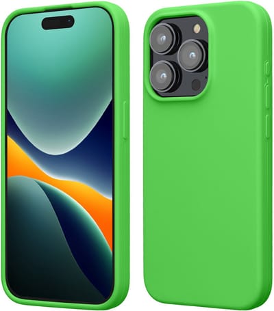 kwmobile Case voor iPhone 15 Pro - Slank TPU-Hoesje met Zachte Afwerking - In limoengroen