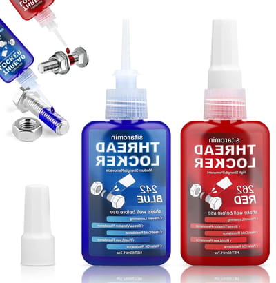 Zeer sterke en middelharde schroeflijm, 50 ml + 50 ml, hittebestendig, anaëroob uithardend, ideaal voor schroeven, bouten en bevestigingen, voorkomt loskomen van verbindingen
