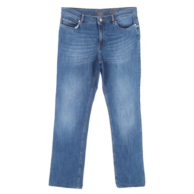 Escada Sport Straight-Leg Jeans in blauwe katoenen denim