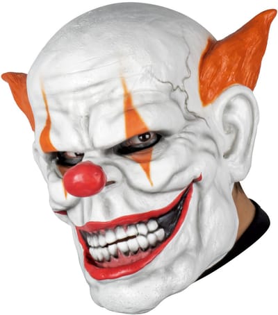 Partychimp Clown Masker Halloween Eng Horror Clown Hoofdmasker voor bij Halloween Kostuum Volwassenen Carnaval Halloween Masker Halloween Maskers Volwassenen Scary Clown Horror Clown - Latex - One size