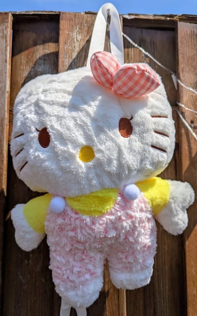 Rugtas - Rugzakken- Rugtas– HELLO KITTY – Pluche - Groot 40X30X20 – School – Reizen – voor speelgoed – lunchbox – Mooi – baby's, jongens, meisjes en volwassenen-kussen- Geel / R 113