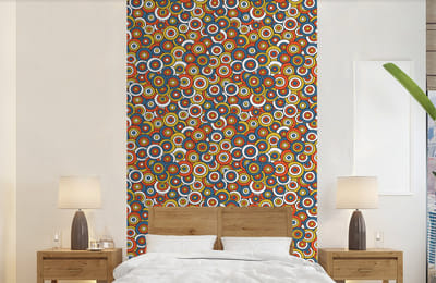 Behang - Fotobehang Patroon - Retro - Cirkel - Breedte 150 cm x hoogte 240 cm
