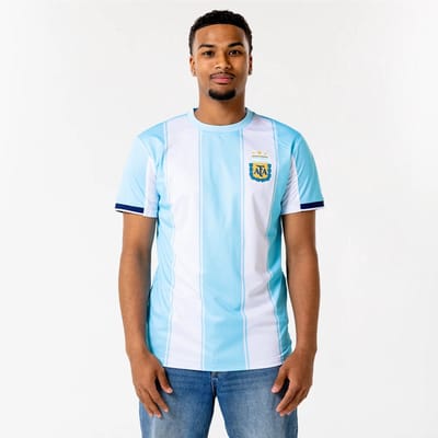 Argentinië Thuis Shirt Heren - Maat S t/m XXL - Argentinië Voetbalshirt - 100% Polyester - Officiële Fanmerchandise