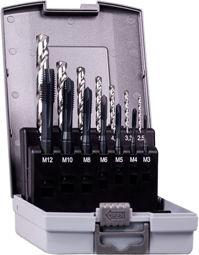 NTools HSS-Co Machinetappenset UNI PRO+Voorboor M3-M12 14-delig