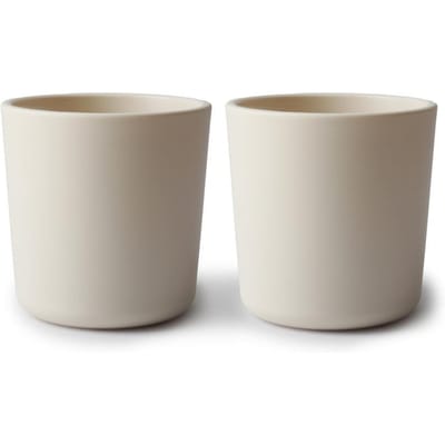 Siliconen drinkbeker - Mushie - BPA vrij - Ivory wit- set 2