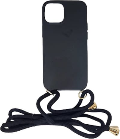 Jumada's - Hoes geschikt voor iPhone 13 mini met stijl - Zwart - Met koord - Geschikt Voor Apple iPhone 13 mini - Telefoonhoesje - Phonecover - iPhonecover - Phonecase - Telefoonhoes met koord