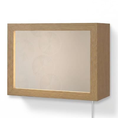 Wandlamp 20x15 cm - Oplaadbaar - Japandi - Beige - Modern - Wandlampen binnen woonkamer - Slaapkamer lamp met kabel - Decoratieve nachtlamp - Vloerlamp snoer